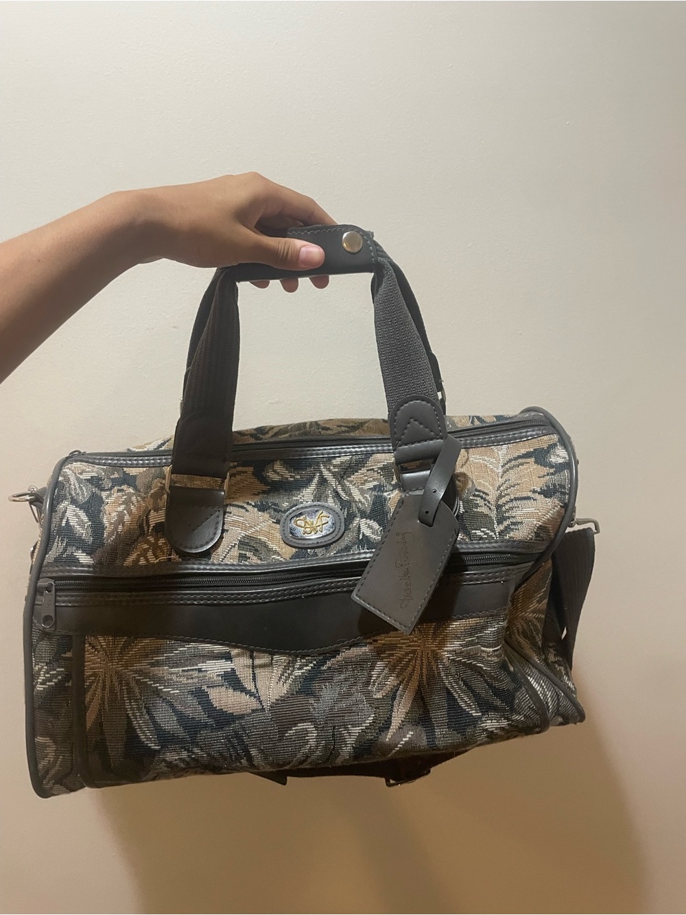 Tapestry Duffel Bag LG SATCHEL Jordache from 1990s.